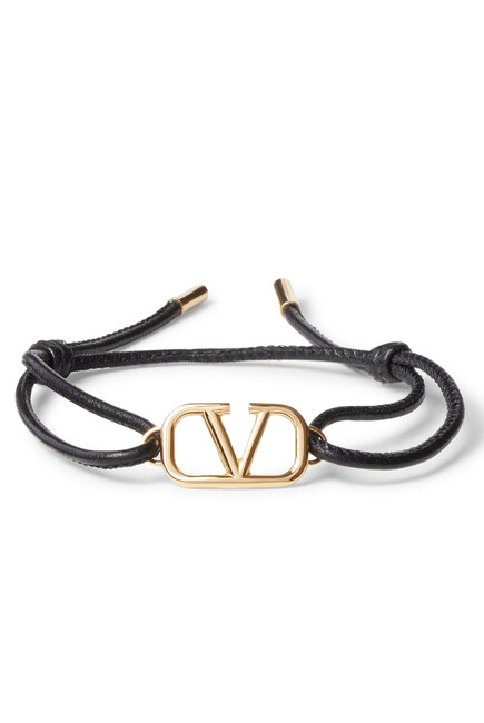  Vlogo Signature Leather Bracelet